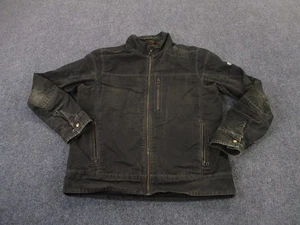 Kuhl Jacket Mens L Faded Canvas Fleece Lined Hiking Outdoors Vintage Patina Dye - Picture 1 of 12