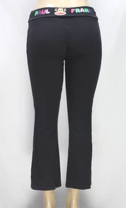 Y2K Paul Frank Damen Pull On Cropped Jogginghose Stretch Schwarz Gr. XL - Bild 1 von 6
