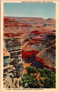 Grand Canyon National Park Arizona Northeast From Near El Tovar Hotel Linen... - Picture 1 of 4