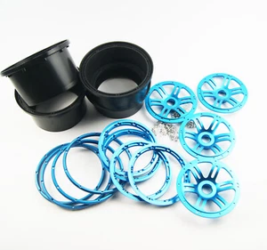 Half Alloy Wheels Beadlocks for Hpi Rovan Rofun KM Baja 5b 5t Buggy Truck - Picture 1 of 8