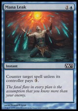 *FOIL* MANA LEAK NM M12 mtg Blue - Instant Com *FOIL*