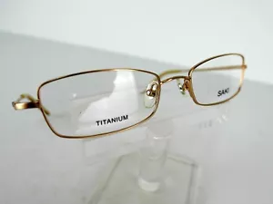 Saki TITANIUM Mod. 695 (BGD) Matt Gold 51-18-140 mm Eyeglass Frames - Picture 1 of 4