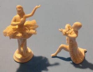 Two Vintage 1950s Porcelain Figurines - 1 Ballerina & 1 Kneeling Gentleman