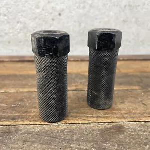 GT Axle Pegs Old School BMX Freestyle 26t Steel Tube Ride Dyno OG 1990s Black - Picture 1 of 12