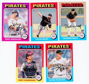 2024 Topps Heritage Pittsburgh Pirates Rookie Lot (5) Gonzales Priester RCs - Picture 1 of 2