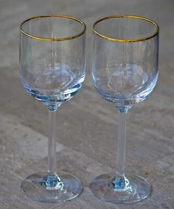 VINTAGE Wine Glasses Lot of 2 LENOX McKinley Gold Rim Very Clean and Beautiful! - Picture 1 of 5