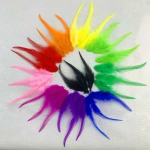 100 PIEZAS pluma teñida natural de pollo de faisán 5-6 pulgadas/12-15 cm para hágalo usted mismo - Imagen 1 de 31