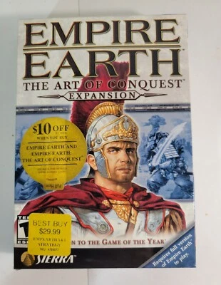 Empire Earth The Art of Conquest Expansion (PC, 2002) NOVO EM FOLHA LACRADO MUITO BOM ESTADO - Imagem 1 de 4