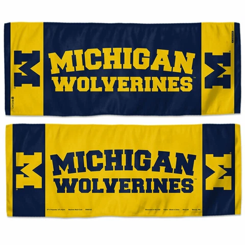NCAA Michigan Wolverines 12x30 Double Sided Cooling Towel Keep Cool in Summer Cover