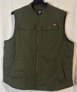 Wrangler Workwear Weste grün durchgehender Reißverschluss mit Taschen Herren XL (46-48) - Bild 1 von 10