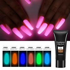 6 Color 15ml Luminous Gel Extension Nail Kit UV LED Acrylic Poly Nail Polish Gel