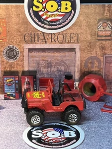 Matchbox 1981 4x4 Jeep CJ7 Convertible Golden Eagle 1:64 EX Cond Red Diecast - Picture 1 of 8