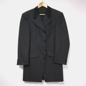 Magee "Prince Edward" Charcoal Grey & Black Wool Long Suit Jacket Short, Ex-Hire - Picture 1 of 43
