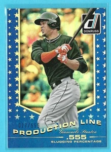 Giancarlo Stanton 2015 Donruss Production Line 027/555 Slugging % - Picture 1 of 2