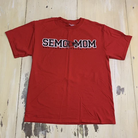 SEMO MOM Southeast Missouri State University Red Champion T-shirt, Womens MEDIUM Cover