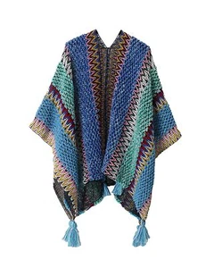 Shawl Wraps for Women Winter Knitted Cardigan Casual Poncho Cape Open Front S... - Picture 1 of 3