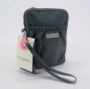 Baggallini Bryant Pouch RFID Smartphone Holder Wristlet Handbag Purse Bag Gray
