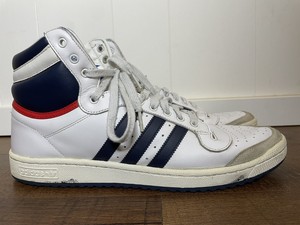 blue and white high top adidas