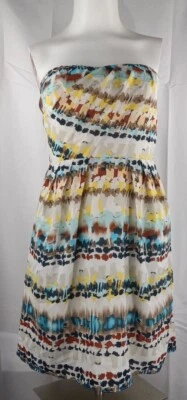 Vestido sin tirantes forrado estampado The Limited para mujer talla 10 Foto 1 de 4