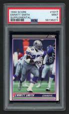 1990 SCORE EMMITT SMITH #101T SUPPLEMENTAL ROOKIE DALLAS COWBOYS HOF PSA 9 MINT