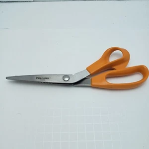 Fiskars Stainless Pinking Shears Fabric Scissors 9" 5" Blade Zig Zag - Picture 1 of 6