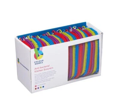 COLOURWORKS BRIGHTS ANTI-BACTERIAL KITCHEN SCOURER - 1 Sent - Image 1 of 3