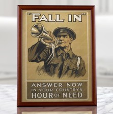 WW2 British Recruitment Propaganda Poster - WWII Allied Recruiting Wall Prints