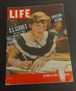LIFE MAGAZINE OCTOBER 16, 1950 - EDUCATION ISSUE, SCHOOLS Winnetka School Girl - Bild 1 von 1