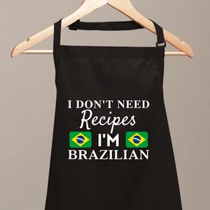 Ich brauche keine Rezepte Ich bin brasilianisch lustige Schürzen für Männer Frauen Neuheit Koch Geschenke - Bild 1 von 1