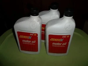 Motor Oil SAE 40 Advance Auto parts 3 Quarts NEW - Picture 1 of 2