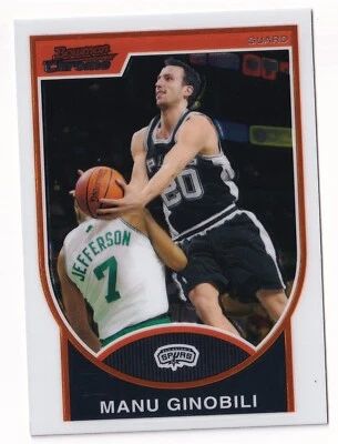 2007-08 Bowman Chrome #51 Manu Ginobili San Antonio Spurs - Image 1 of 4