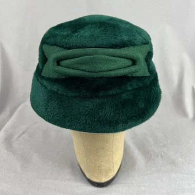 Sombrero de diseñador mosquetero vintage lana imitación piel verde disfraz fiesta Makoff Austria Foto 1 de 4