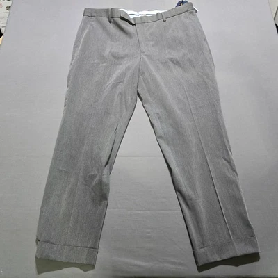 Polo Ralph Lauren Dress Pants Men's Grey Twill Cuffed Hems, 40x30 flat front - Image 1 of 4
