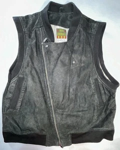 Gilet Motociclista Vintage Pelle Gorpcore Blokecore Y2K Gotico Grunge Skater Hipster - Foto 1 di 15