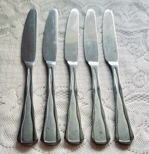 Cuchillos de mantequilla de cena de acero inoxidable Oneida Panorama 5 piezas cubiertos brillantes esmerilados LEER - Imagen 1 de 4