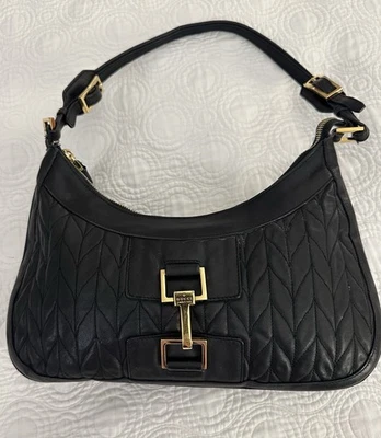 GUCCI Women's Shoulder Bag Handbag Jackie Quilted Leather Black Used Authentic - Image 1 of 4