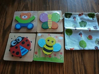 SKYFIELD Wooden Animal Toddler Puzzles for 1 2 3 Years Old Boys & Girls New - Image 1 of 4