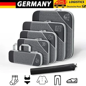 Reise Koffer-Organizer Packtaschen Kleidertaschen Packwürfel Set 6-teilig Urlaub - Bild 1 von 8
