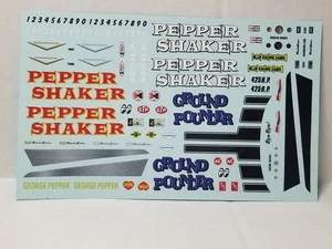 1957 Chevrolet Bel Air PEPPER SHAKER DECALS for AMT 1:25 Model Kit 57 Chevy - Picture 1 of 5