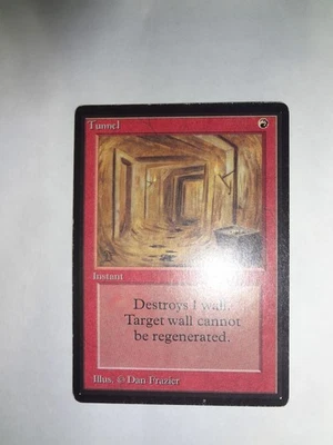 MTG MAGIC THE GATHERING CARD ORIGINAL BETA RED TUNNEL INSTANT UNCOMMON - Image 1 of 2