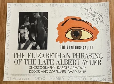 ALBERT AYLER karole armitage ballet exhibition POSTER 25x33 1986 david salle vtg - Image 1 of 4