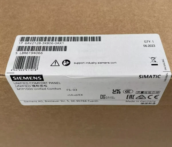 6AV2128-3KB06-0AX1 1PCS NEW Siemens SIMATIC HMI MTP1000 6AV2128-3KB06-0AX1 - Image 1 of 1