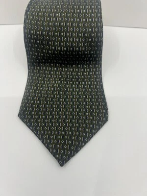 Corbata Zylos George Machado Seda Italia Geométrica Oliva y Multi 4 pulgadas ancho x 59L Foto 1 de 4