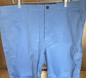 Neu ohne Etikett karibische blaue Herrenshorts Größe 42 vorne flach Baumwollmischung Shorts. - Bild 1 von 6