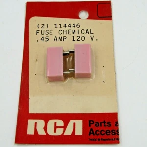 (2 Stück) RCA Belfuse Chemische Sicherung für Vintage Color TV 114446 0,45A 120V - Bild 1 von 2