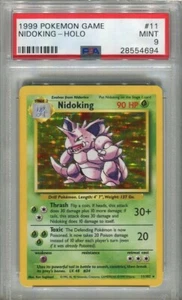 PSA 9 Nidoking Holo #11 Base Set 1999 - Picture 1 of 2