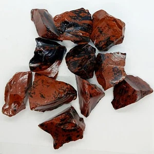 Obsidiana de caoba - 1/2 libra obsidiana roja cruda vidrio volcánico piedra de cristal - Imagen 1 de 9