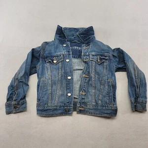 Gap Kids Casual Button Up Long Sleeve Denim Jacket Girls Size Small S Blue - Picture 1 of 8