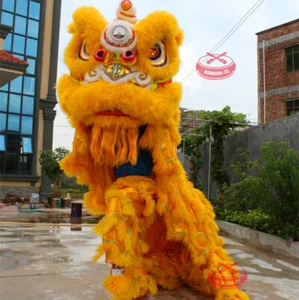 Chinese Foshan Lion Dance Mascot Costume Huang Feihong South Lion/two Adults - Picture 1 of 7