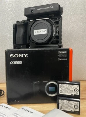 Cámara Sony Alpha a6500 24,2 MP grabación ilimitada, baterías, jaula, caja, montaje NPF Foto 1 de 4